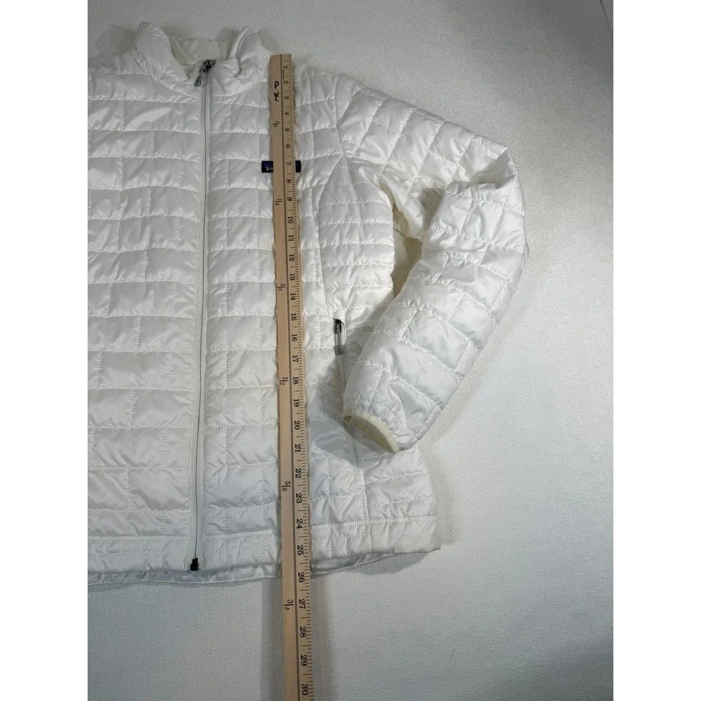 Patagonia Womens White Full Zip Quilted Insulated Jacket Puffer Coat - Picture 8 of 8